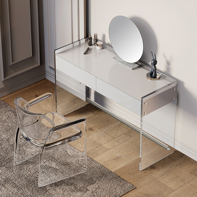 Modern Floating Acrylic Dressing Table Dressing Table with Drawers - image 1