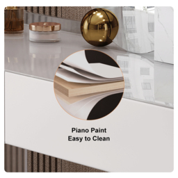 Modern Floating Acrylic Dressing Table Dressing Table with Drawers - thumbnail 6