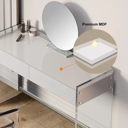 Modern Floating Acrylic Dressing Table Dressing Table with Drawers - thumbnail 5