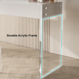 Modern Floating Acrylic Dressing Table Dressing Table with Drawers - thumbnail 8