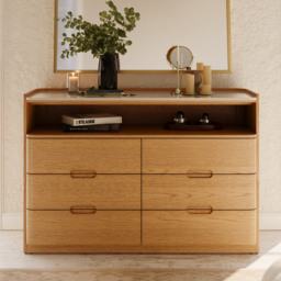 "Arvona 47"" 6-Drawer Dresser with Sintered Stone Top" - thumbnail 1