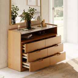 "Arvona 47"" 6-Drawer Dresser with Sintered Stone Top" - thumbnail 2