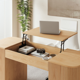 Height Adjustable Standing Desk Executive Office Desk with 2 Doors & Ample Storage Office Furniture (1520mm) - thumbnail 5
