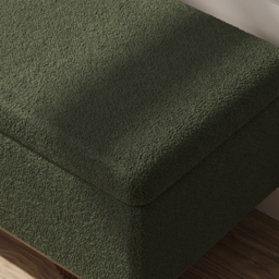 Teddy Fabric Fluffy Faux Fur Flip Top Wood Storage Entryway Bench - thumbnail 5