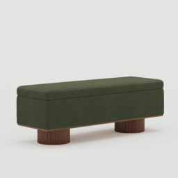 Teddy Fabric Fluffy Faux Fur Flip Top Wood Storage Entryway Bench - thumbnail 9