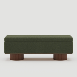 Teddy Fabric Fluffy Faux Fur Flip Top Wood Storage Entryway Bench - thumbnail 8