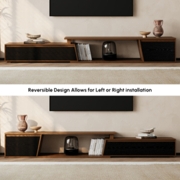 Fero Mid-Century Extendable TV Stand & Block Coffee Table Set - thumbnail 8