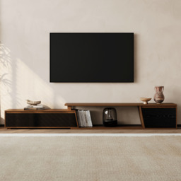 Fero Mid-Century Extendable TV Stand & Block Coffee Table Set - thumbnail 4