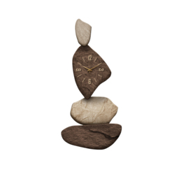 80 cm Large Stone Shape Japandi Wall Clock Unique Irregular Home Decor Art Living Room - thumbnail 7