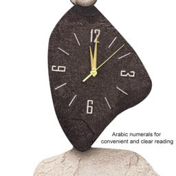 80 cm Large Stone Shape Japandi Wall Clock Unique Irregular Home Decor Art Living Room - thumbnail 9