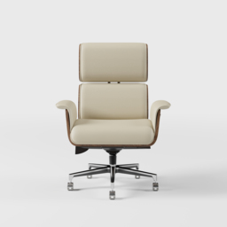 Modern Wash White L Shaped Desk & Off White Home Office Chair Set Upholstered Swivel - thumbnail 8