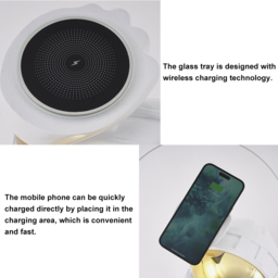 600mm Silver Astronaut Floor Statue Sculpture Decor Art Side Table with Wireless Charger - thumbnail 9