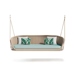 Traditional Wide Outdoor Woven Rope Swing Sofa Hanging Chair with Cushion - thumbnail 5