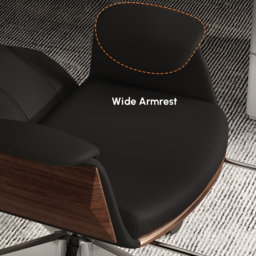 Modern Rotatable L-Shaped Executive Desk & Swivel Black Leather Office Desk Chair Set - thumbnail 5