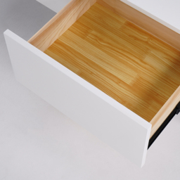 Nesnesis Modern Extending TV Stand with Storage Oval White & Black Media Console - thumbnail 7