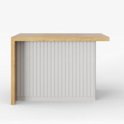 1270mm Modern Kitchen Island Natural Laminate & 2 Counter Stools Set Storage Cabinet - thumbnail 9