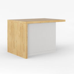 1270mm Modern Kitchen Island Natural Laminate & 2 Counter Stools Set Storage Cabinet - thumbnail 8