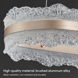 Acrylic Suspension Dining Light, Rose Gold, Modern Minimalist Style, for Kitchen Island or Dining Table, 900mm with Remote & Dimmable Lighting - thumbnail 9