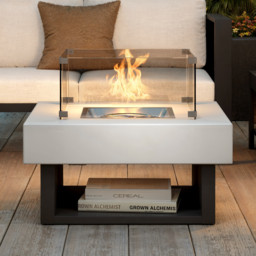Smokeless Propane Outdoor Fire Pit Table Square Patio Furniture Firepit in Aluminum(370mm High) - thumbnail 3