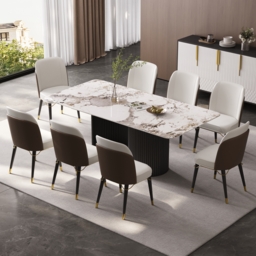 1600mm-2000mm Extendable Sintered Stone Dining Table Seats 6-8