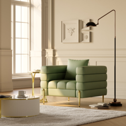 Performance Leather Accent Chair Modern Modular Armchair - thumbnail 7