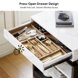 "73""-93"" Extendable Kitchen Island Set with 4 Dining Chairs" - thumbnail 9