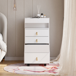 modern white dressing table set with mirror, mini dressing table and stool - thumbnail 5