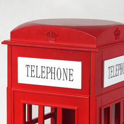Phone Booth-Shaped Retro Kid's Bookcase England Style - thumbnail 4