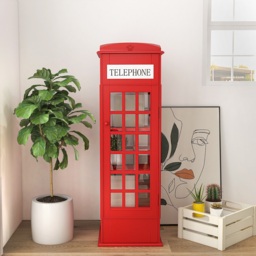 Phone Booth-Shaped Retro Kid's Bookcase England Style - thumbnail 3