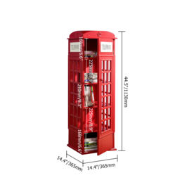 Phone Booth-Shaped Retro Kid's Bookcase England Style - thumbnail 7