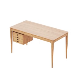 Mid-century Style Natural Ash Wood Writing Desk Home Office Desk with 3 Drawers Office Furniture (1400mm) - thumbnail 9