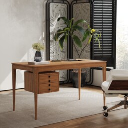 Mid-century Style Natural Ash Wood Writing Desk Home Office Desk with 3 Drawers Office Furniture (1400mm) - thumbnail 2
