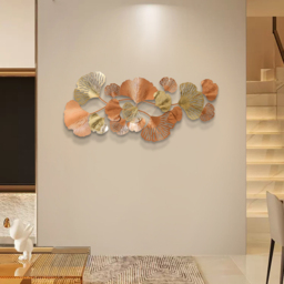 1370mm Farmhouse Gold Ginkgo Leaves Wall Decor For Living Room Bedroom Metal Wall Art - thumbnail 5