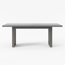 9 Pieces Grey Aluminum Outdoor Patio Dining Set with Extendable Table and Woven Armchair - thumbnail 7