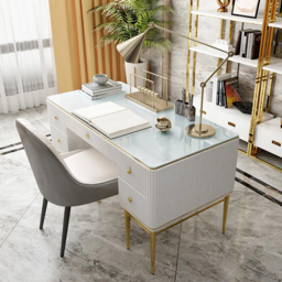 Executive Office Desk with Drawers White Home & Office Furniture (1400mm) - thumbnail 1