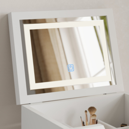 5-Drawer Beauty Cart Tall Dresser with Lighted Mirror Jewellery Storage Cabinet - thumbnail 4