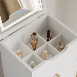 5-Drawer Beauty Cart Tall Dresser with Lighted Mirror Jewellery Storage Cabinet - thumbnail 5
