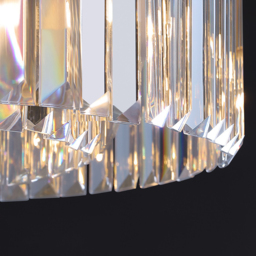 Fixedo Modern Tiered Crystal LED Chandelier in Brass Light - thumbnail 7