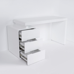 Mular White 3-Drawer Writing Desk with 3 Drawers Office Furniture (1200mm） - thumbnail 6