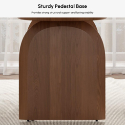 Oval Dining Table Solid Wood Top & Pedestals for 6 Tintica Japandi - thumbnail 8