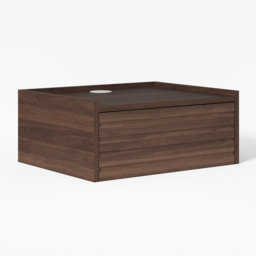 Wooden Floating Nightstand Modern Bedside Table with Charging Station Set of 2 - thumbnail 6