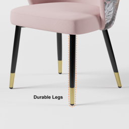 Set of 8 Velvet Dining Chairs Upholstered Modern Pink Dining Room Chairs with Arm - thumbnail 8
