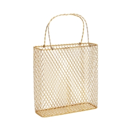 480mm Gold Modern Metal Magazine Rack with Handle for Bedroom in Metal - thumbnail 9