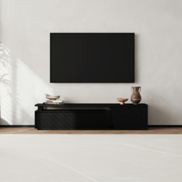 Fero Mid-Century Extendable TV Stand & Block Coffee Table Set - thumbnail 4