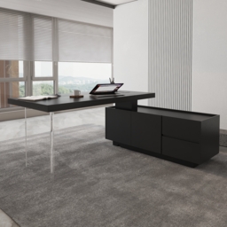 L Shaped Executive Office Desk Standing Desktop with Side Cabinet and lifter Desktop Right Hand(1815mm) - thumbnail 3