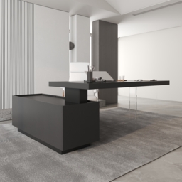 L Shaped Executive Office Desk Standing Desktop with Side Cabinet and lifter Desktop Right Hand(1815mm) - thumbnail 5