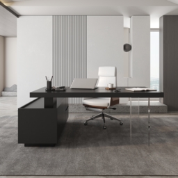 L Shaped Executive Office Desk Standing Desktop with Side Cabinet and lifter Desktop Right Hand(1815mm) - thumbnail 2