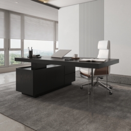 L Shaped Executive Office Desk Standing Desktop with Side Cabinet and lifter Desktop Right Hand(1815mm) - thumbnail 4