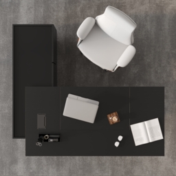 L Shaped Executive Office Desk Standing Desktop with Side Cabinet and lifter Desktop Right Hand(1815mm) - thumbnail 7