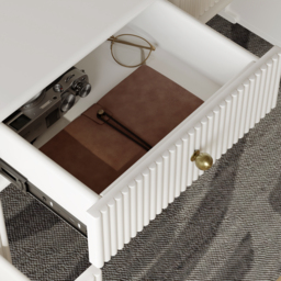 Modern Solid Wood Home Office Desk with 6 Drawers White Executive Writing Desk (1625mm) - thumbnail 7